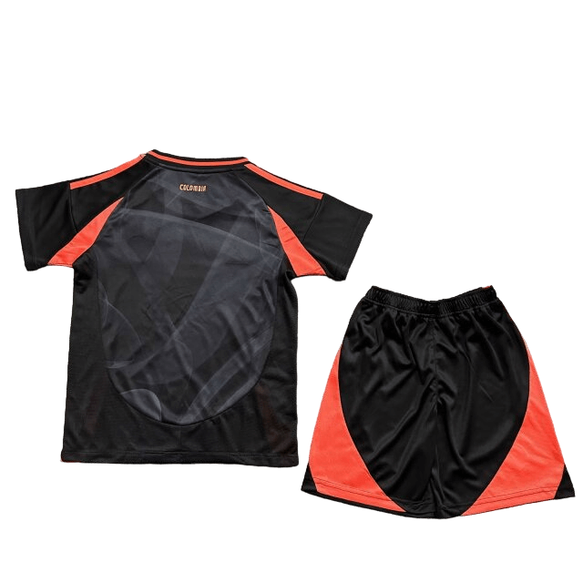 Kit Infantil Colômbia Preta Away II 2024/25 Unissex Kit Infantil Colômbia Preta Away II 2024/25 Unissex