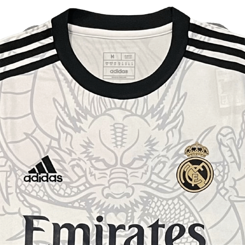 Camisa Real Madrid Dragão Branca 2024/25 Masculina Camisa Real Madrid Dragão Branca 2024/25 Masculina