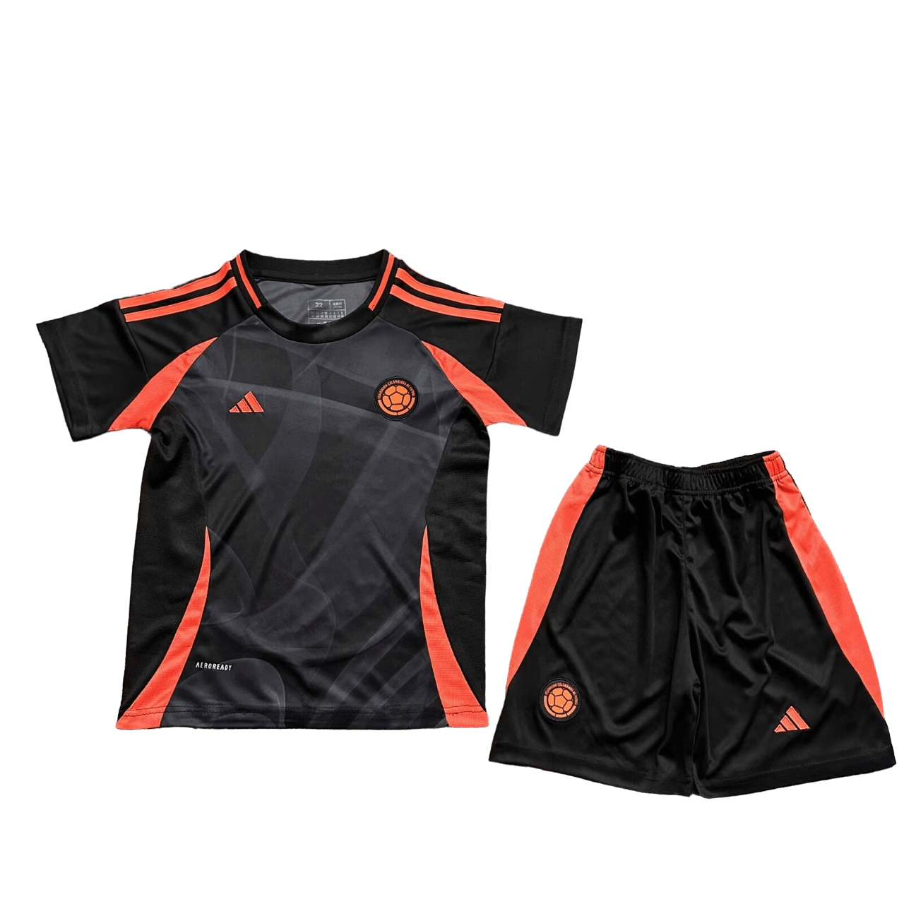 Kit Infantil Colômbia Preta Away II 2024/25 Unissex Kit Infantil Colômbia Preta Away II 2024/25 Unissex