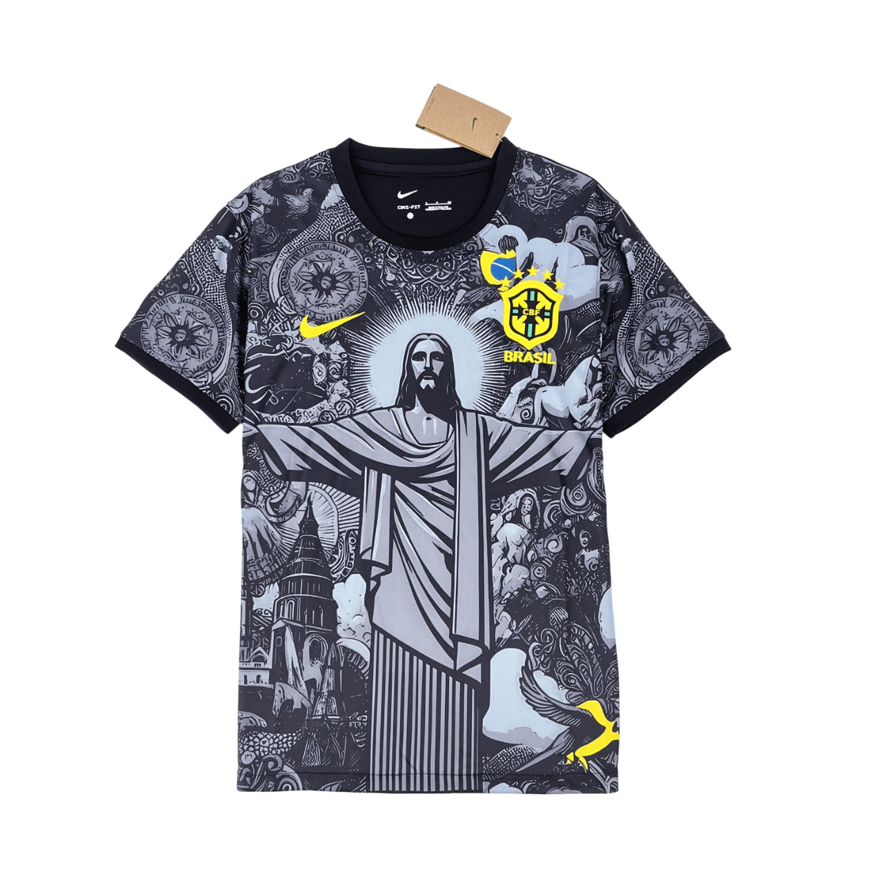 Camisa do Brasil Preta Cristo Redentor 2024/25 Masculina Camisa do Brasil Preta Cristo Redentor 2024/25 Masculina