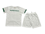 Kit Infantil Sporting Portugal Away II Branca 2024/25 Unissex