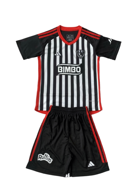 Kit Infantil Club de Cuervos FC Titular Preta 2024/25 Unissex
