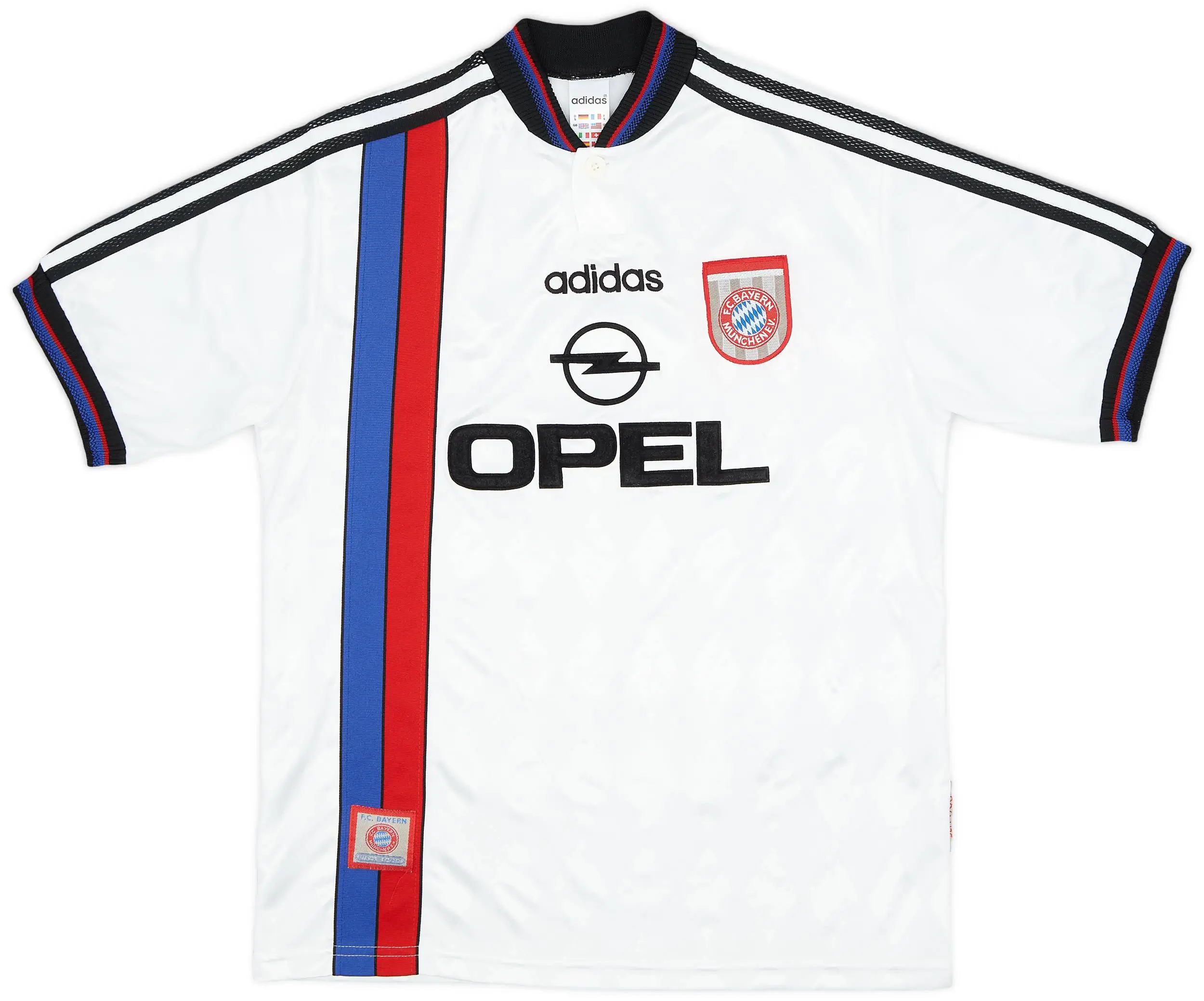 Camisa Bayern de Munique 1996/98 Branca I Retrô Masculina Camisa Bayern de Munique 1996/98 Branca I Retrô Masculina