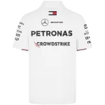 Camiseta Polo Mercedes AMG Petronas F1 2024 Branca Team Driver
