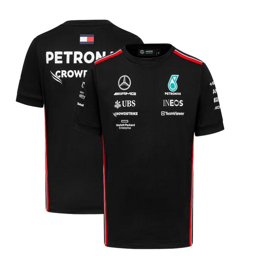 Camiseta Mercedes AMG Petronas F1 2023 Preta Team Driver Camiseta Mercedes AMG Petronas F1 2023 Preta Team Driver