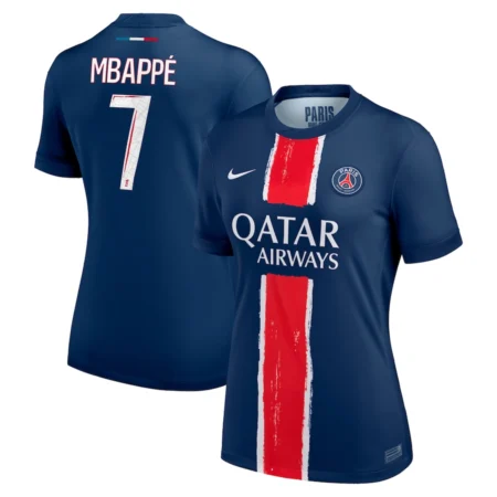 Camisa do PSG Azul I Home 2024/25 Mbapé #7 Feminina