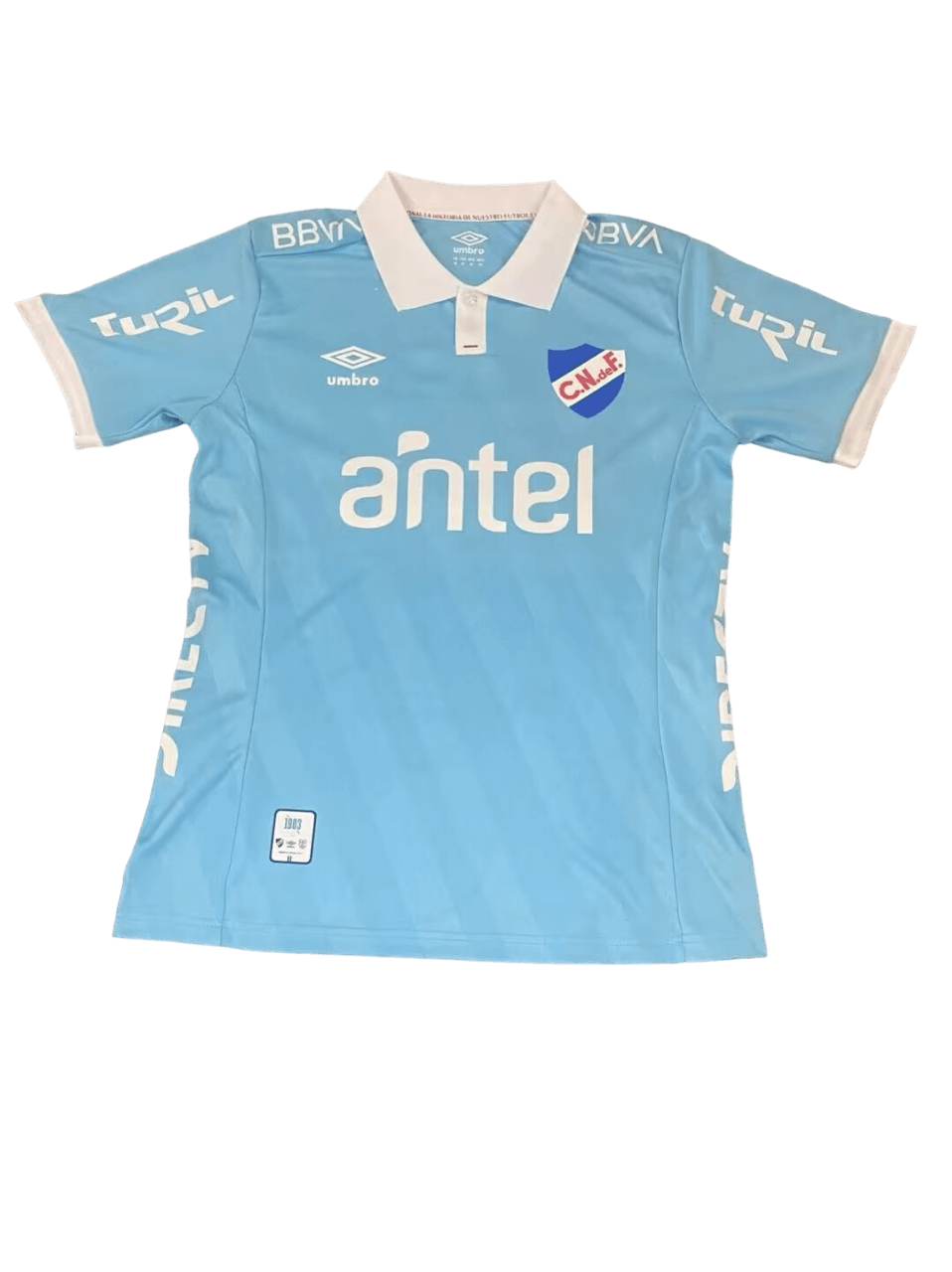Camisa Club Nacional Azul Claro Polo 2024/25 Masculina Camisa Club Nacional Azul Claro Polo 2024/25 Masculina