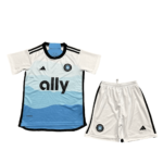 Kit Infantil Titular Charlotte FC Branca/Azul 2024/25 Unissex