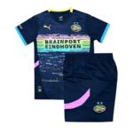 Kit Infantil PSV Preta Away II 2024/25 Unissex