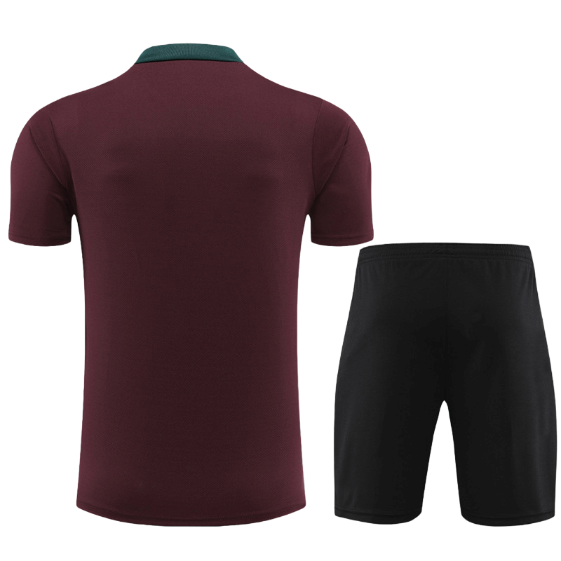 Conjunto de Treino PSG Camisa Vinho+ Bermuda Preto 2024/25 Conjunto de Treino PSG Camisa Vinho+ Bermuda Preto 2024/25