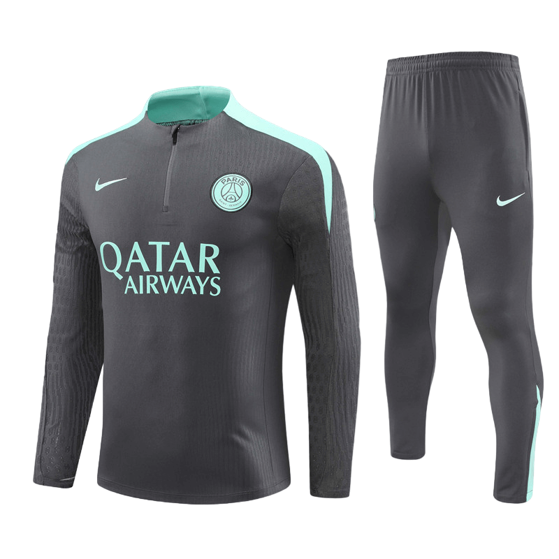Conjunto de Treino PSG Jaqueta Cinza + Calça Cinza 2024/25 Conjunto de Treino PSG Jaqueta Cinza + Calça Cinza 2024/25