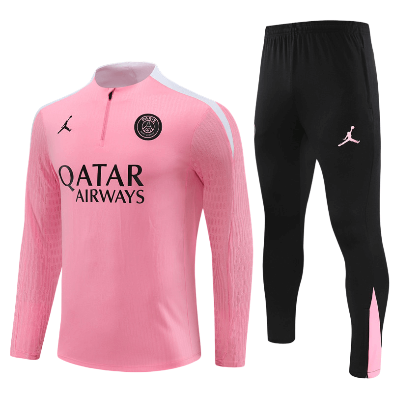 Conjunto de Treino PSG Jaqueta+Calça Rosa/Preta 2024/25 Conjunto de Treino PSG Jaqueta+Calça Rosa/Preta 2024/25