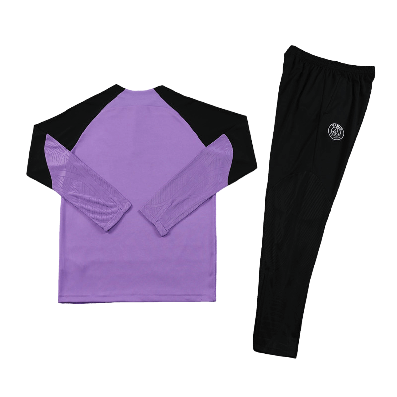 Conjunto de Treino PSG Jaqueta Roxo + Calça Preta 2023/24 Conjunto de Treino PSG Jaqueta Roxo + Calça Preta 2023/24