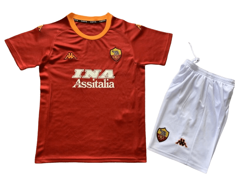 Kit Infantil Roma Vermelha Home 2000/01 Unissex Kit Infantil Roma Vermelha Home 2000/01 Unissex