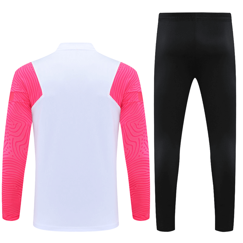 Conjunto de Treino PSG Jaqueta+Calça Rosa/Branco 2021/22 Conjunto de Treino PSG Jaqueta+Calça Rosa/Branco 2021/22