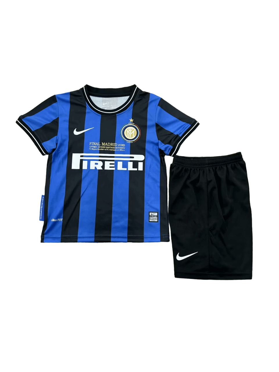 Kit Infantil Inter de Milão 2010 Home Final Azul Unissex Kit Infantil Inter de Milão 2010 Home Final Azul Unissex