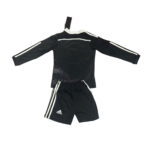 Kit Infantil Real Madrid Preta Away 2014/15 Manga Longa