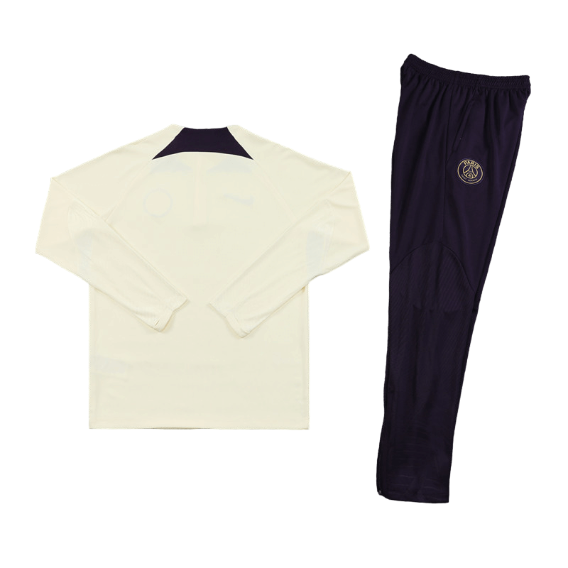 Conjunto de Treino PSG Jaqueta Bege + Calça Preta 2023/24 Conjunto de Treino PSG Jaqueta Bege + Calça Preta 2023/24
