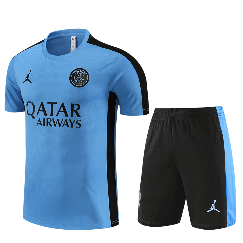 Conjunto de Treino PSG Camisa + Bermuda Azul/Preta 2023/24 Conjunto de Treino PSG Camisa + Bermuda Azul/Preta 2023/24
