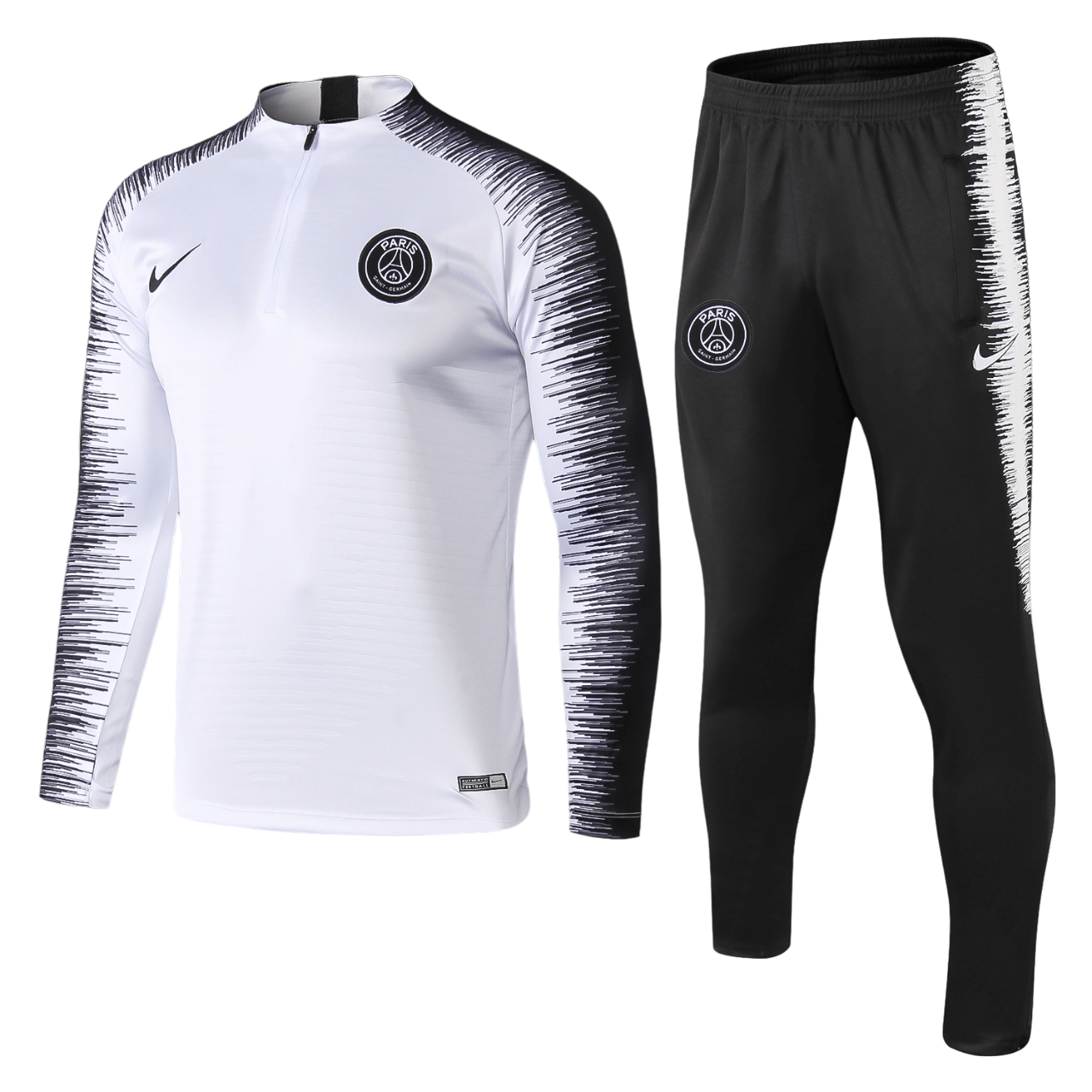 Conjunto de Treino PSG Jaqueta + Calça Branca/Preta 20219/20 Conjunto de Treino PSG Jaqueta + Calça Branca/Preta 20219/20