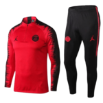 Conjunto de Treino PSG Jaqueta Vermelha+ Calça Preta 2018/19