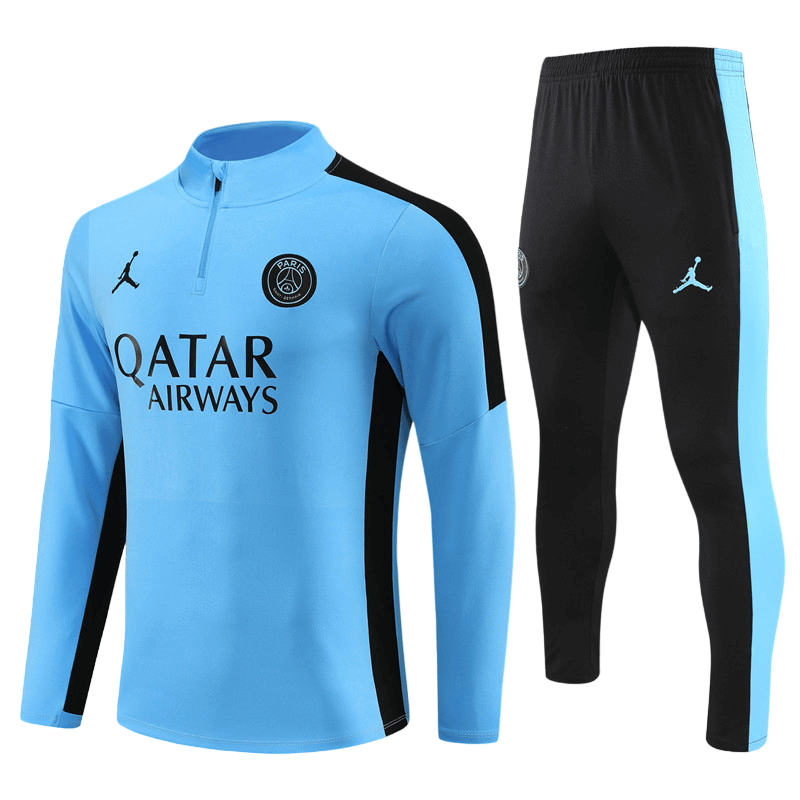 Conjunto de Treino PSG Jaqueta Azul + Calça Preta 2023/24 Conjunto de Treino PSG Jaqueta Azul + Calça Preta 2023/24