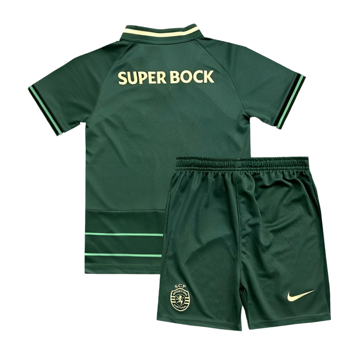 Kit Infantil Sporting Portugal Verde/Preta 2024/25 Unissex Kit Infantil Sporting Portugal Verde/Preta 2024/25 Unissex