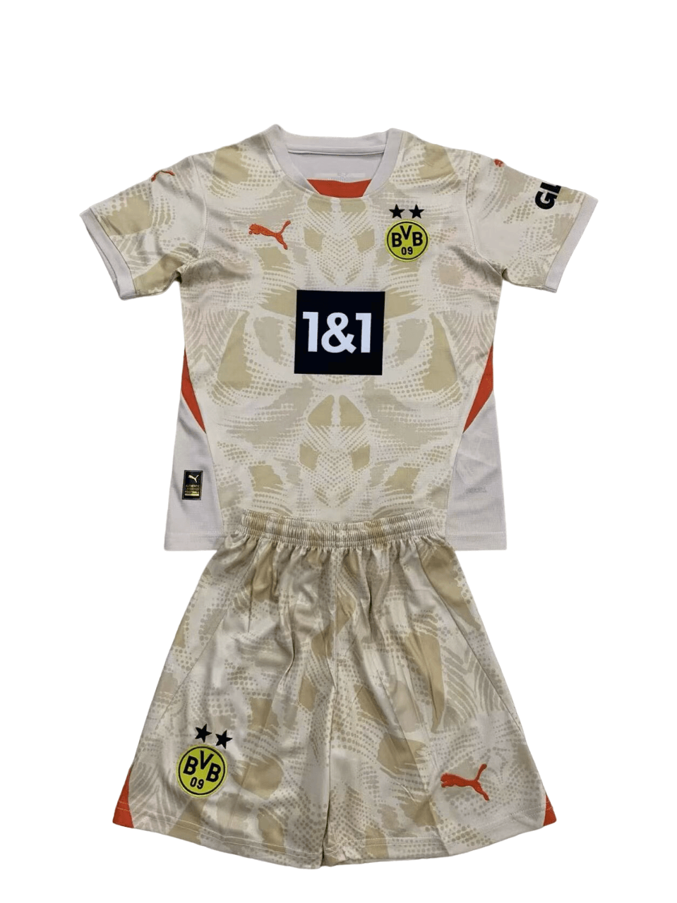 Kit Infantil Borussia Dortmund Branca Goleiro 2024/25 Unissex Kit Infantil Borussia Dortmund Branca Goleiro 2024/25 Unissex