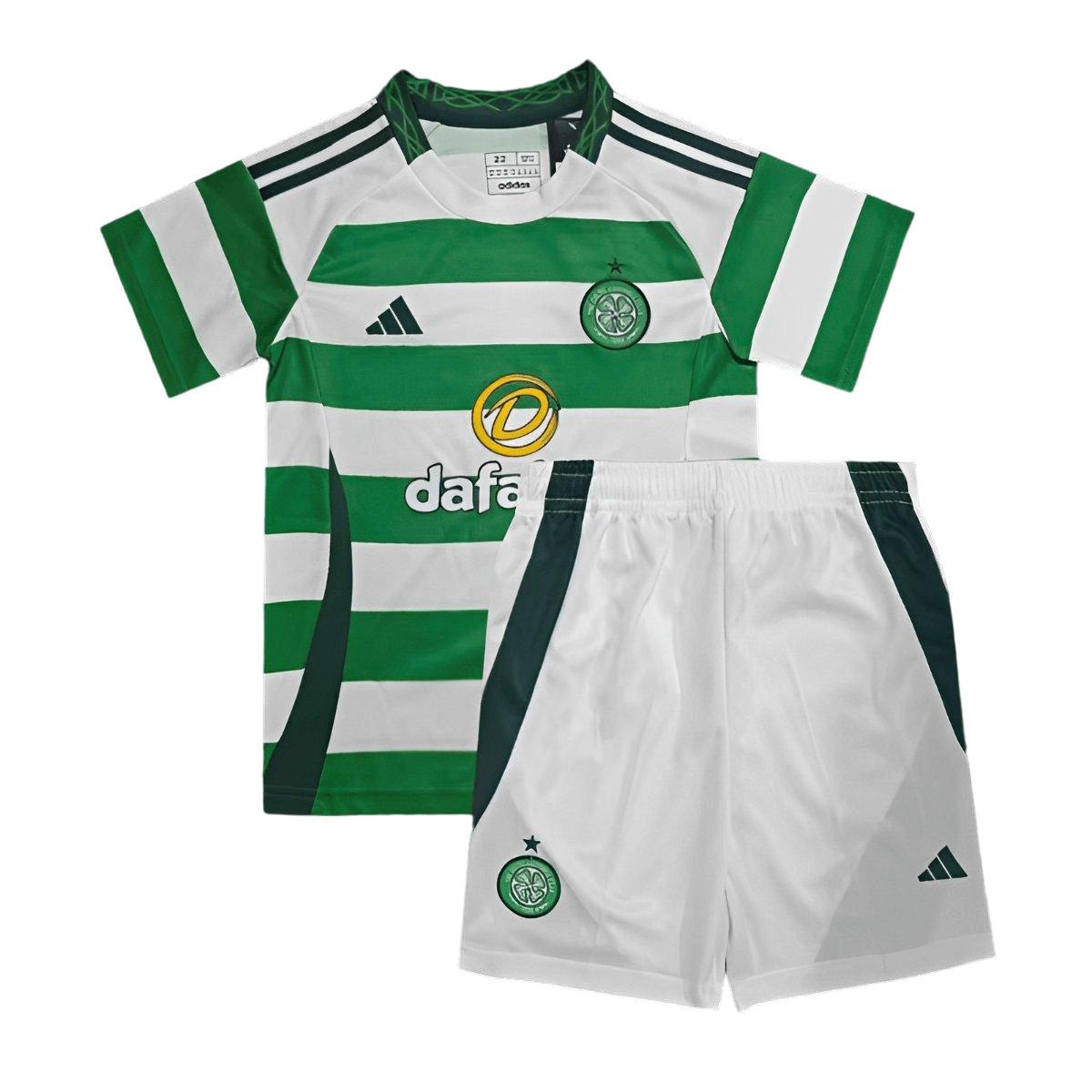 Kit Infantil Celtic FC Branca I Home Titular 2024/25 Unissex Kit Infantil Celtic FC Branca I Home Titular 2024/25 Unissex