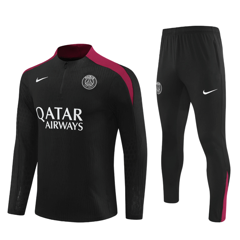 Conjunto de Treino PSG Jaqueta+ Calça Preta 2024/25 Conjunto de Treino PSG Jaqueta+ Calça Preta 2024/25