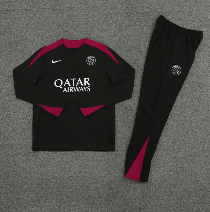 Conjunto de Treino PSG Jaqueta+ Calça Preta 2024/25 Conjunto de Treino PSG Jaqueta+ Calça Preta 2024/25