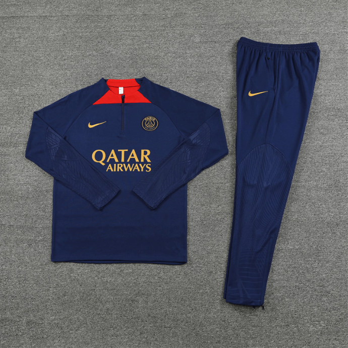 Conjunto de Treino PSG Jaqueta + Calça Azul Escuro 2023/24 Conjunto de Treino PSG Jaqueta + Calça Azul Escuro 2023/24