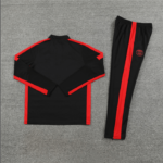 Conjunto de Treino PSG Jaqueta+Calça Preto/Laranja 2022/23