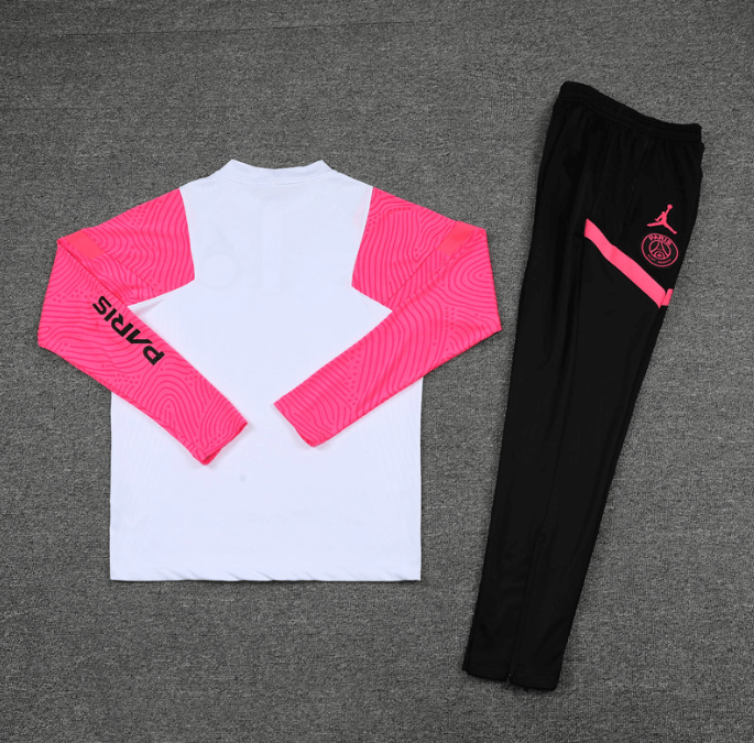 Conjunto de Treino PSG Jaqueta+Calça Rosa/Branco 2021/22 Conjunto de Treino PSG Jaqueta+Calça Rosa/Branco 2021/22