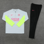 Conjunto de Treino PSG Jaqueta+Calça Cinza/Verde 2023/24