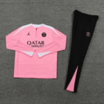 Conjunto de Treino PSG Jaqueta+Calça Rosa/Preta 2024/25