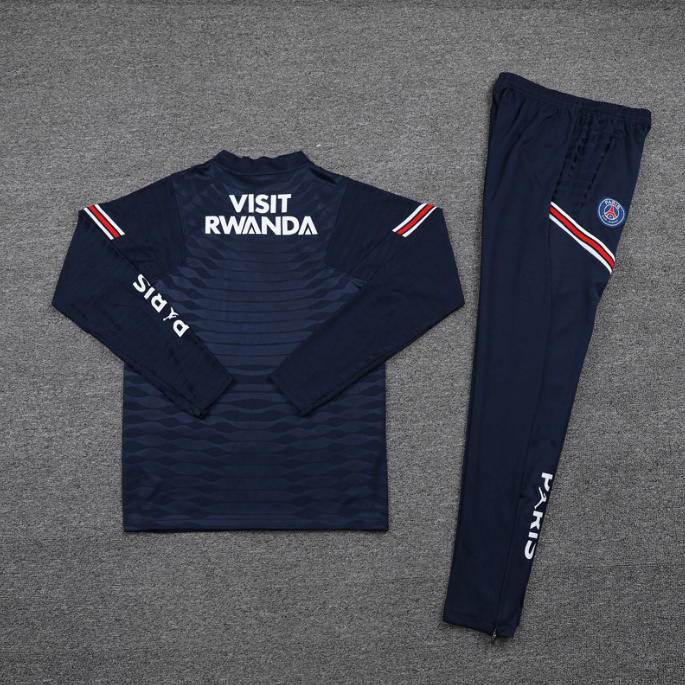 Conjunto de Treino PSG Jaqueta+Calça Azul Escuro 2021/22 Conjunto de Treino PSG Jaqueta+Calça Azul Escuro 2021/22