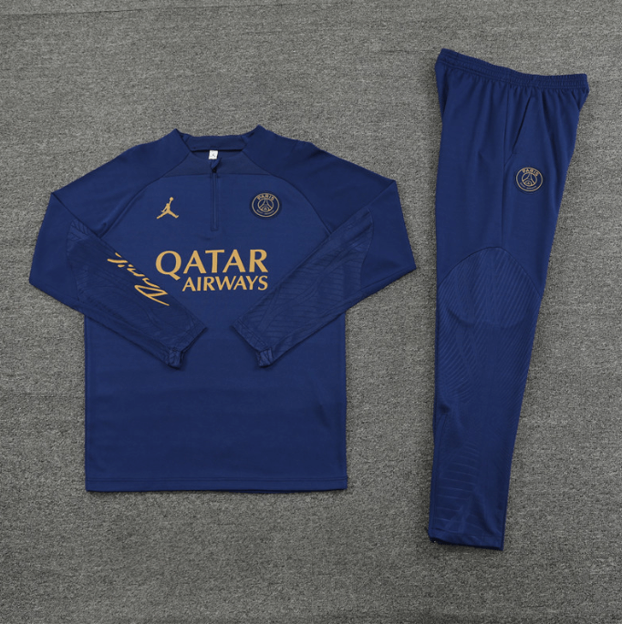 Conjunto de Treino PSG Jaqueta+Calça Azul Escuro 2023/24 Conjunto de Treino PSG Jaqueta+Calça Azul Escuro 2023/24