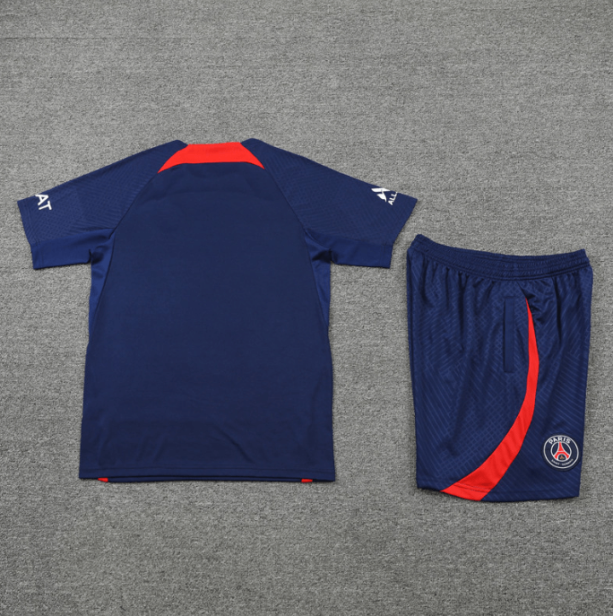 Conjunto de Treino PSG Camisa + Bermuda Azul Escuro 2022/23 Conjunto de Treino PSG Camisa + Bermuda Azul Escuro 2022/23