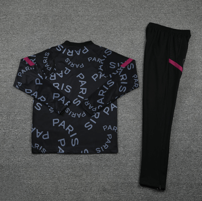 Conjunto de Treino PSG Jaqueta + Calça Preta Paris 2021/22 Conjunto de Treino PSG Jaqueta + Calça Preta Paris 2021/22