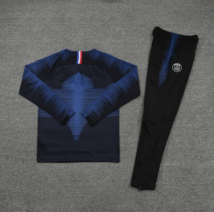 Conjunto de Treino PSG Jaqueta + Calça Azul Escuro/Preta 20219/20 Conjunto de Treino PSG Jaqueta + Calça Azul Escuro/Preta 20219/20