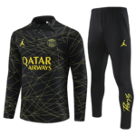 Conjunto de Treino PSG Jaqueta + Calça Preta/Amarela 2022/23