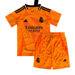 Kit Infantil Real Madrid Laranja III Third 2024/25 Unissex