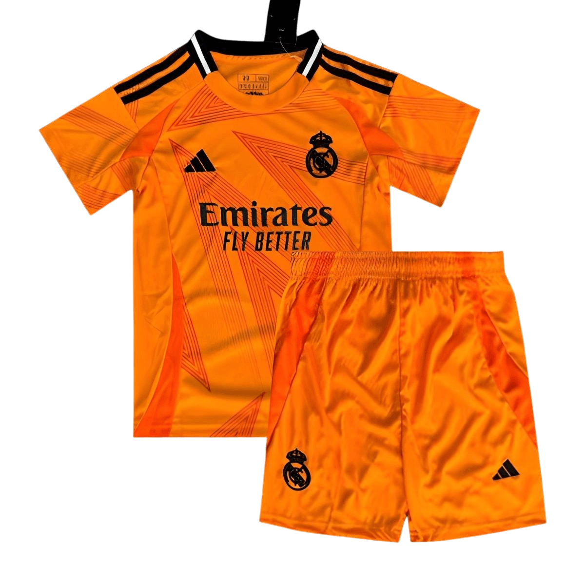 Kit Infantil Real Madrid Laranja III Third 2024/25 Unissex Kit Infantil Real Madrid Laranja III Third 2024/25 Unissex