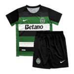 Kit Infantil Sporting Portugal Home I Verde/Preta 2024/25 Unissex