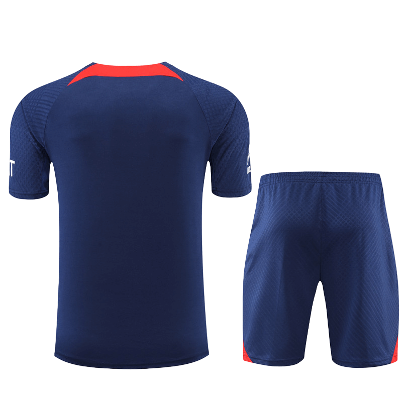 Conjunto de Treino PSG Camisa + Bermuda Azul Escuro 2022/23 Conjunto de Treino PSG Camisa + Bermuda Azul Escuro 2022/23