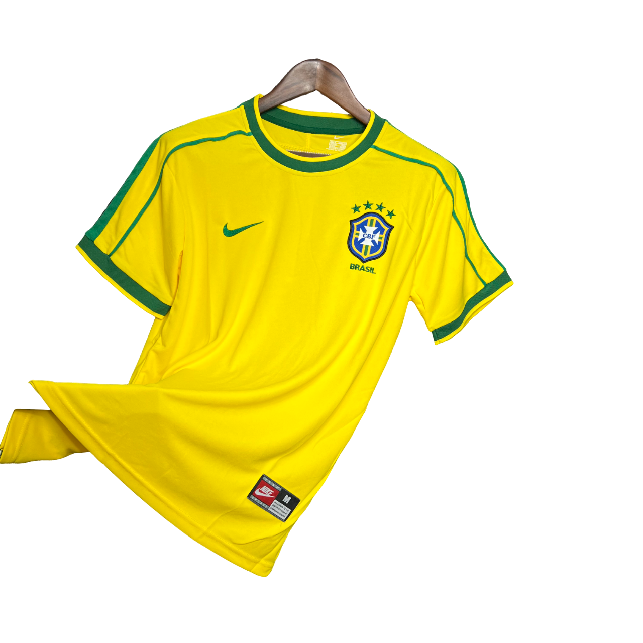 camisa-brasil-amarela-home-1998-retro8 Camisa do Brasil 1998 Amarela Retrô Masculina