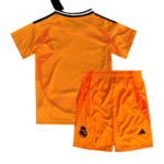 Kit Infantil Real Madrid Laranja III Third 2024/25 Unissex