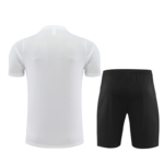 Conjunto de Treino PSG Camisa Branca + Bermuda Preto 2023/24