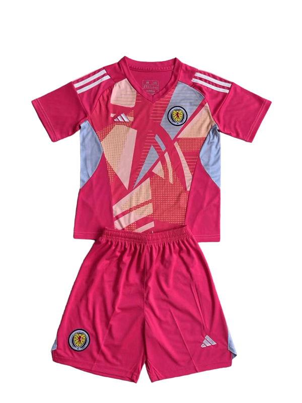 Kit Infantil Escócia Vermelha Goleiro 2024/25 Unissex Kit Infantil Escócia Vermelha Goleiro 2024/25 Unissex